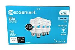 Ecosmart 14-WATT Daylight Compact Flourescent Cfl Light Bulbs Pack Of 8