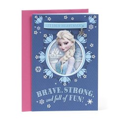 Hallmark Birthday Greeting Card For Kids Elsa Frozen Charm Bracelet