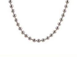shiny Silver Plated Ball Chain Necklace Appox 70cm X 2.4mm 1pc