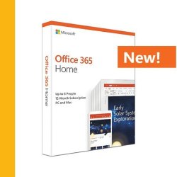 Microsoft Office 365 Home Medialess. 1 Year Subscription - New