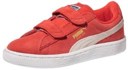 Puma Suede Classic 2-STRAP Sneaker High Risk Red white 10 M Us Toddler