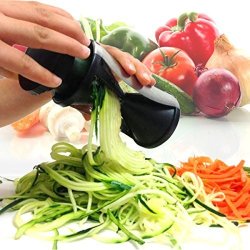 Kichten Tools - Vegetable Spiral Slicer Fruit Cutter Peeler Spiralizer Twister Kitchen Tool Black