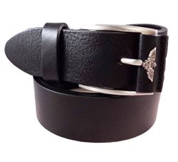 Gp&max Italian Leather Belt -toro Collection - 40 Mm - Mod. 4194 - Black 38-42