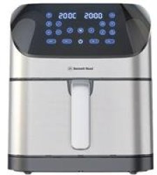 Bennett Read 8 Litre Digital Air Fryer Silver - 1800W Air-frying Power Easy-to-read Digital LED Display One-touch 14 Preset Functions Extra-large 8 Litre Non-stick