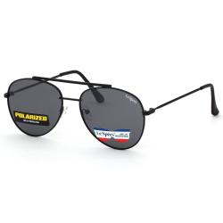 Le Specs Aviator Mens Smoke Light Flash Mirror Polarized Lens Sunglasses - Matte Black