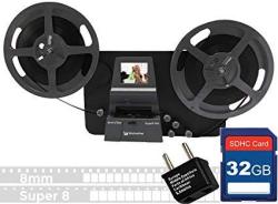 Wolverine 8MM & Super 8MM Reels To Digital Moviemaker Pro Film Digitizer Film Scanner 32GB Sd Memory Card Dual Voltage 100-240V Power Supply Adapter