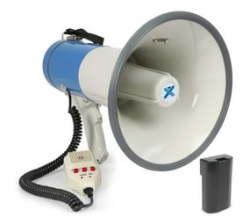 65W Rechargeable Megaphone With MP3 Player Record Siren Functions And Rechargeable Battery Pack