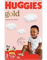 Huggies Gold Complete Skin Comfort -size 3 6-10KG - 58 Nappies