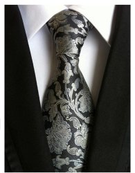 Qian Xin Ye Mens Polyester Silk Necktie - A044