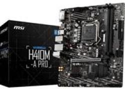 MSI H410M-A Pro LGA1200 Motherboard - Supports 10TH Gen Intel Core Pentium Gold Celeron Processors For Lga 1200 Socket Intel H410 Chipset 2 X