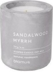 Scented Candle In Container Sandalwood And Myrrh Grey Fraga Small