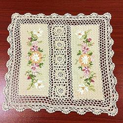 Vanyear Handmade Doily Crochet Lace Table Cloth Embroidered Placemat Beige 16.5INCHES 42CM