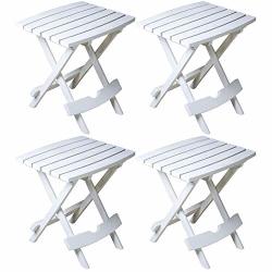 Adams Manufacturing 8500-48-3700 Plastic Quik-fold Side Table White Set Of 4 With More Give-aways
