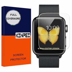 Kinpei Full Coverage Apple Watch SERIES2 1 42MM Screen Protector Waterproof Anti-bubble HD Clear Film 6PACK 12 42MM