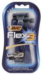 BIC Flex 3 Men's Disposable Razors - Pack Of 3 - 3 Movable Blades