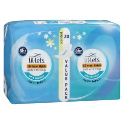 Lil-Lets Maxi Thick Pads Regular Scented 20