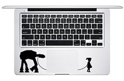 A Girl And Her At-at Walker Trackpad Star Wars Apple Macbook Laptop Decal Vinyl Sticker Apple Mac Air Pro Retina