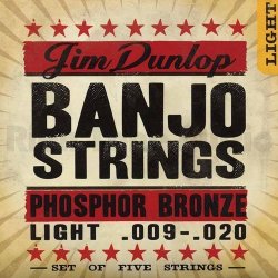 Dunlop DJP0920 Banjo Strings Phosphor Bronze Light .009.020 5 Strings set