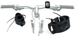 Duragadget Black Bicycle Handlebar Mount Kit For Polar FT1 Fitness Gps Heart Rate Monitor Multi-sport Watch - Secured With Strong Cable Ties