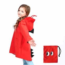 Raincoat For Kids Rain Jacket Age 2-10 Cute Color Dinosaur Shaped Raincoat For Boys For Girls