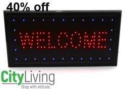 LED Store Window Sign - Welcome