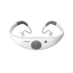 Tayogo Waterproof MP3 Player IPX8 Swimming Headphones With Shuffle Feature - White