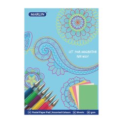 Marlin A4 Paper Pad 50 Sheets 80GSM Pastel Assorted Pack Of 5