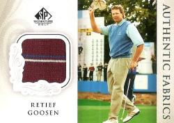 GOOSEN Retief - "very Rare 3 Color "authentic Fabrics" Card - Signature Golf By Upper Deck