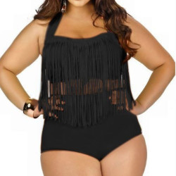 Plus Size Sexy Summer Swimwear-black - L