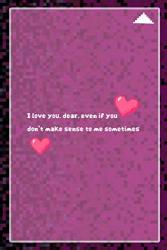 I Love You Dear Even If You Don't Make Sense To Me Sometimes: All Purpose 6X9 Blank Lined Notebook Journal Way Better Than A Card Trendy Unique Gift Black And Pink Pixels 8BIT