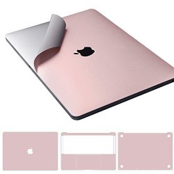 Leze - 4-IN-1 Full Body Cover Macbook Skin Protector Decals Sticker For Old Macbook Pro 13-INCH 13" With Retina Display - Rose Pink