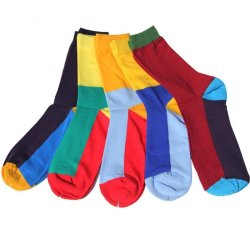 Colorful Dress Socks 5 Pairs Lot No Gift Box - GROUP10