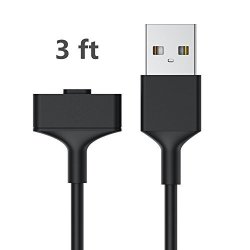 For Fitbit Ionic Charging Cable Brg Replacement Fitbit Ionic Accessories USB Charger Charging Cable Adapter For Fitbit Ionic Quality Power Charging Cord 3 Feet - Black