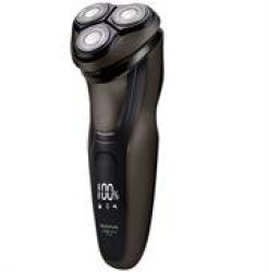 Taurus Cordless 3 Side Wet And Dry Shave Plus Digital Shaver- Triple Rotary Shaver 3X Double Ring Blades Wet And Dry Use Corded And
