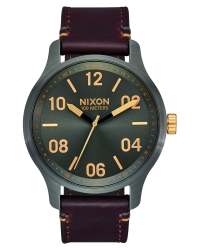 Nixon Patrol Leather Watch - Gunmetal Gold