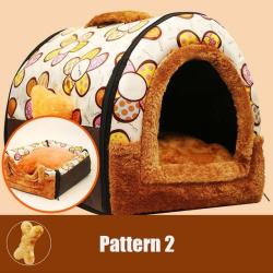 Warm Pet Bed House - Pattern 2 60X48X45CM