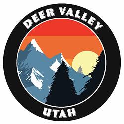 Deer Valley Utah Decorative Car Truck Decal Window Sticker Vinyl Die-cut Wildlife Travel Adventure Vacation Tourist Souvenir