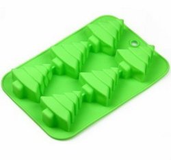Efivs Arts 6 Christmas Tree Silicone Cake Baking Mold Cake Pan Handmade Soap Moulds Biscuit Chocolate Ice Cube Tray Diy Mold