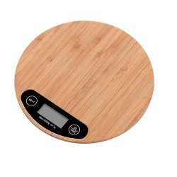 Digital Bamboo Kitchen Scale Round