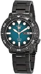 Seiko 5 Sports SRPC65K1 Automatic 'bottle Cap' Steel Black Ip Turquoise Dial Watch