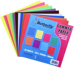 Butterfly Gummed Paper 20 Sheets