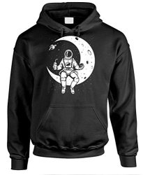 Launch Break - Astronaut Nasa Moon Space - Mens Pullover Hoodie XL Black