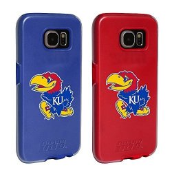 Kansas Jayhawks Fan Pack 2 Cases For Samsung Galaxy S7 With Guard Glass Screen Protector