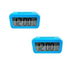 Battery-powered Digital Alarm Clock Batteries Included Pack Of 2 Blue