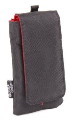 Duragadget Black Cushioned Nylon Carry Case W belt Loop - Compatible With Motorola Flipout Defy & Razr V3