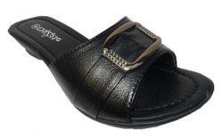Ladies Black Sandals With Buckle - Sizes 4 5 7 8