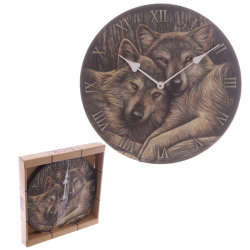 Wolf Companions Lisa Parker Design Wall Clock