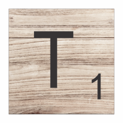 Tear Resistant Scrabble Letter T