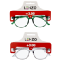 Lenzo +3.00 Bold Frame Reading Glasses Single Pair Colour May Vary