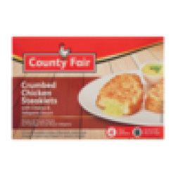 County Fair Frozen Crumbed Chicken Steaklets With Cheese & Jalape O Sauce 360G